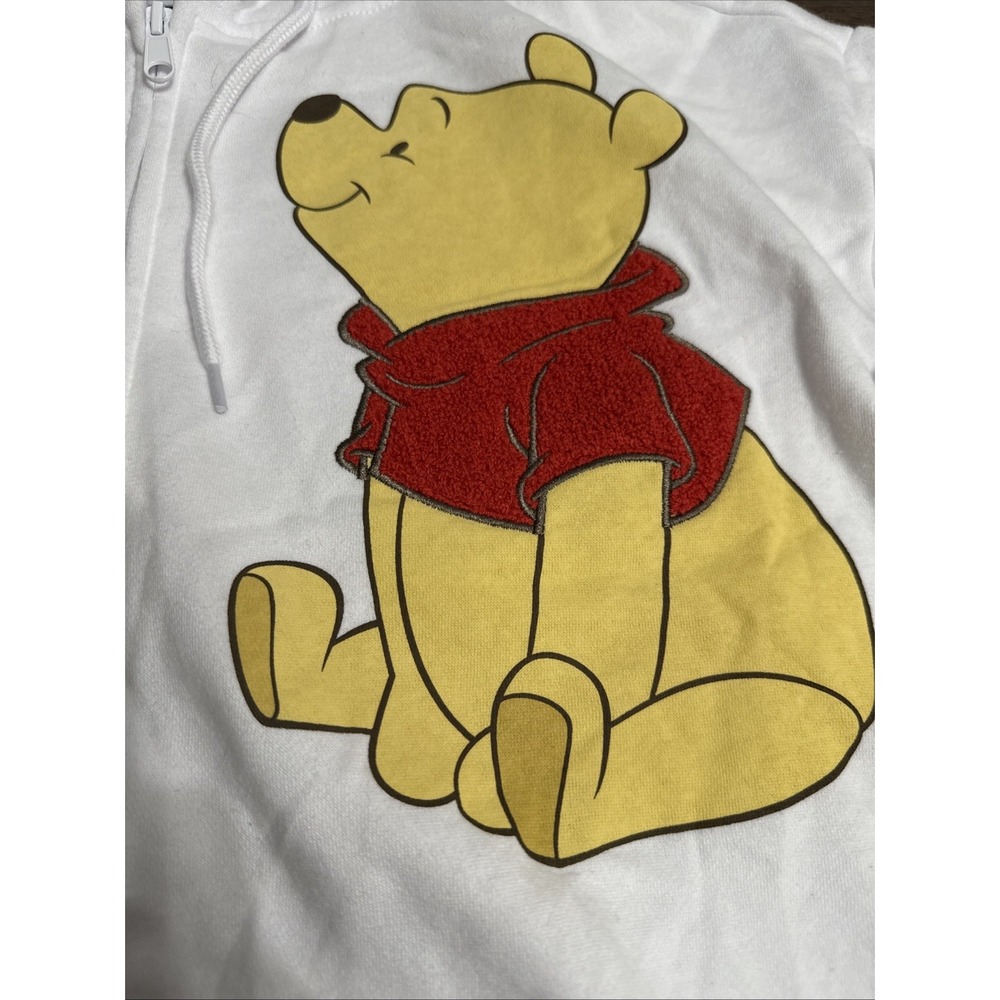 Disney‎ Winnie The Pooh Licensed Zip Up Hoodie Sweatshirt Embroidered Size Large - Picture 5 of 11